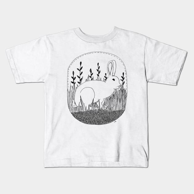 White Rabbit Kids T-Shirt by LauraKatMax